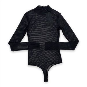KENDALL + KYLIE MESH FISHNET BODYSUIT TOP